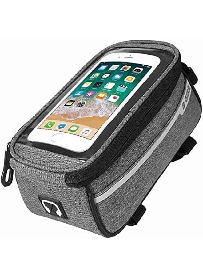 شنطه دراجة بحامل موبايل بتثبت علي الدريكسيون خامة قماش - Image 1